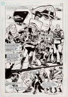 Grant Miehm and Terry Beatty Secret Origins #45 Splash Page 22 Original Art (DC, 1989). Incredible splash page -