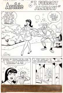 Al Hartley and Jon D’Agostino Archie’s Pals ’n’ Gals #56 Complete 8-Page Story Original Art (Archie, 1970). - | Heritage