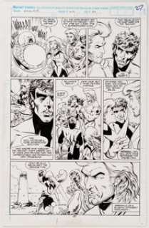 Alan Davis and Mark Farmer Excalibur #42 Story Page 20 Original Art (Marvel Comics, 1991). An ominous shattered - | Heritage