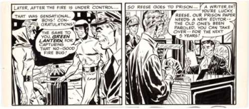 Alex Toth (attributed) Green Lantern Partial Page Original Art (DC Comics, c. 1947-49).... | Heritage