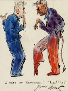 James Montgomery Flagg - Self Caricature Painting Original Art (c. 1950s).... | Heritage