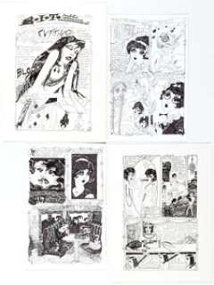 Dame Darcy Meat Cake #14 Complete 8-Page Story "B.I.T. Cutting" Original Art (Fantagraphics, 2005).... (Total: 8 Original Art)