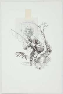 Jack Davis - Fishing Illustration Original Art (undated).... | Heritage