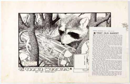 William Donahey The Teenie Weenies: "That Old Bandit" Sunday Comic Strip Original Art dated 10-7-56 (News Syndicat... | Heritage