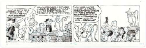 Walt Kelly Pogo Daily Comic Strip Original Art dated 7-29-70 (Publishers-Hall Syndicate, 1970).... | Heritage
