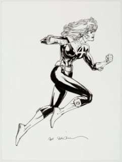 Bill Sienkiewicz - Invisible Woman Sketch Original Art (undated)....