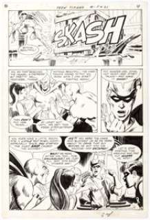 Neal Adams and Nick Cardy Teen Titans #21 Story Page 4 Robin, Wonder Girl, Speedy, Kid Flash, Hawk, and Dove Origi...