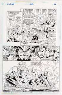 Paul Pelletier and Vince Russell Flash #149 Story Page 14 Original Art (DC, 1999)....