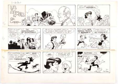Al Capp Li’l Abner Sunday Comic Strip Original Art dated 5-11-75 (Chicago Tribune Syndicate, 1975).... | Heritage
