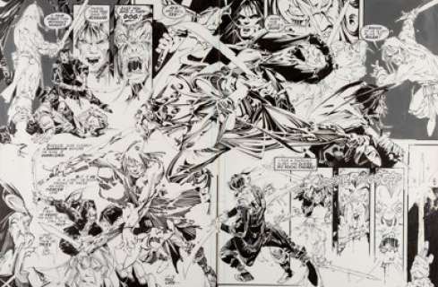 Alex NiÃ±o The Savage Sword of Conan #228 Double-Spread Pages 32 and 33 Original Art (Marvel, 1994).... (Total: 2 Original Art) | Heritage