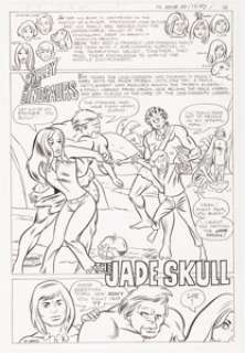 Fred Himes Valley of the Dinosaurs #2 Complete 11-Page Story "The Jade Skull" Original Art (Charlton, 1975).... (Total: 11 Original Art) | Heritage