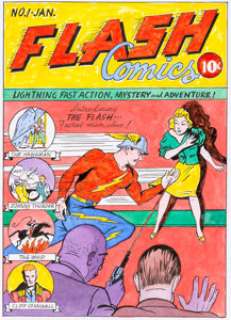 Harry Lampert Flash Comics #1 Cover Re-Creation Original Art (2004).... | Heritage