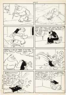 Bud Sagendorf Popeye #28 Story Pages 20, 22, 25, and 26 Original Art Group of 4 (Dell Publ., 1954). ... (Total: 4 Original Art) | Heritage