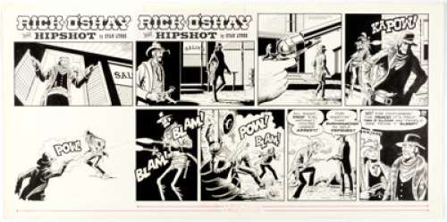  - Stan Lynde Rick O‘Shay Sunday Comic Strip Original Art dated 1-28-73 (Chicago Tribune, 1973)....