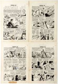 Fox Comics Artist Jungle Jo #4 Unpublished Complete 8-Page Story Exile Dangerous!" Original Art (Fox Comics, 1950)... (Total: 8 Original Art) | Heritage