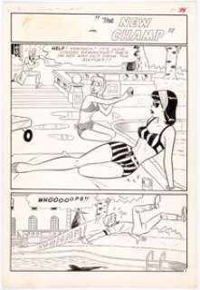 Dan DeCarlo and Rudy Lapick Archie Giant Series Magazine #34 Betty and Veronica Summer Fun Complete 5-... (Total: 5 Original Art) | Heritage