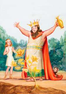 Dik Browne Classics Illustrated Junior #534 The Golden Touch Cover Painting Original Art (Gilberton, 1... | Heritage