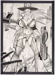 Simon Bisley Heavy Metal "Fistful of Blood" Splash Page Original Art (Heavy Metal, 2001-2002).... | Heritage