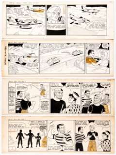 Zack Mosley Smilin’ Jack Daily Comic Strip Original Art Group of 4 (News Syndicate Co. Inc., 1961-65).... (Total: 4 Original Art) | Heritage