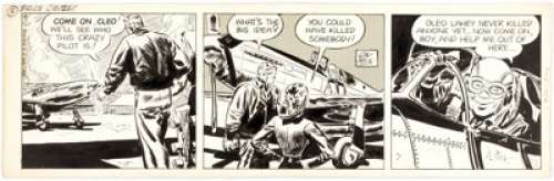 Ray Bailey Bruce Gentry Daily Comic Strip Original Art dated 4-06-49 (New York Post Corp., 1949)....