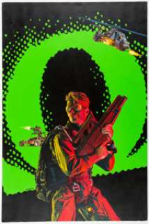 Michael Herring Omega Book #2 "Zero Hour" Paperback Novel Cover Painting Original Art (Harlequin Enter...