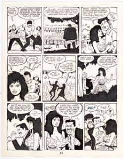 Gilbert Hernandez Love and Rockets #10 Story Page 14 Luba Original Art (Fantagraphics, 1985). It’s a party in - | Heritage