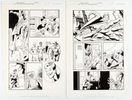 Kevin Nowlan 52 #13 " The Origin of Elongated Man" Complete 2-Page Story Original Art (DC, 2006).... | Heritage