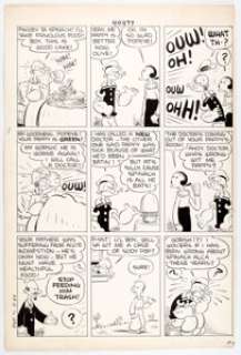 Bud Sagendorf Popeye #1 Page 40 Original Art (Dell, 1948). After starring in five Four Color issues from 1941-46, - | Heritage