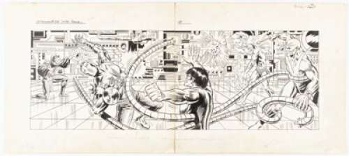 Dave Hunt And Frank Giacoia | Super Spider-Man and the Super-Heroes #165 Pull-Out Poster Illustration Original Art (Marvel UK, 1976). | Heritage