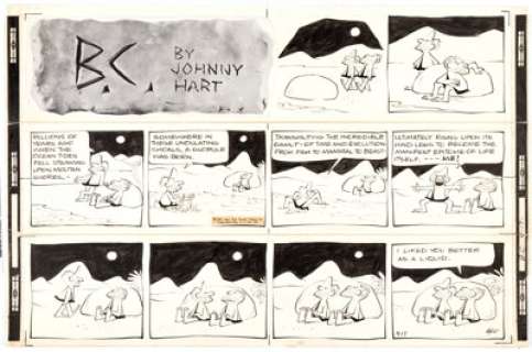 Johnny Hart | B. C. Sunday Comic Strip Original Art dated 9-17-61 (Field Enterprises, 1961). | Heritage