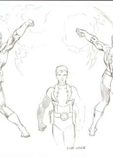 Tom Grindberg – WizKids Model Sheet – Live Wire – pencil