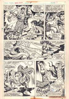 Frank Robbins, Vince Colletta - Marvel chillers #4 p. 7 - kraven the hunter vs. Tigra - 1976