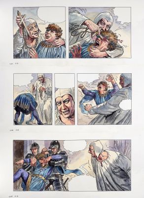 Manara | Borgia, planche n°15 à l’encre de Chine et à… | AZ auction