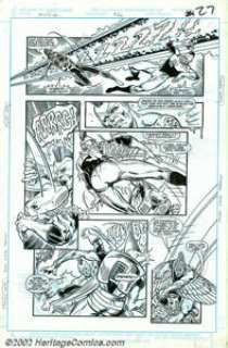 Todd McFarlane and Tony de Zuniga - Original Art for Infinity, Inc. #26, page 27 and #34, page 27 (DC, 1986). - | Heritage