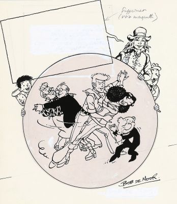 De Moor (Bob) | Illustration à l’encre de Chine, bromure… | AZ auction