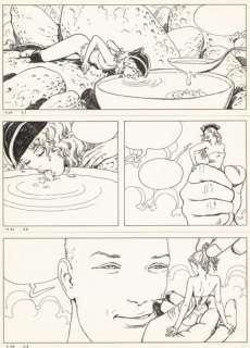 Lot 42 - MILO MANARA Gulliveriana, Les Humanoïdes Associés 1996 Planche originale n° 44, prépubliée...