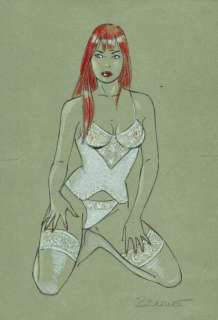 Berthet. Illustration originale de charme | BDEnchères