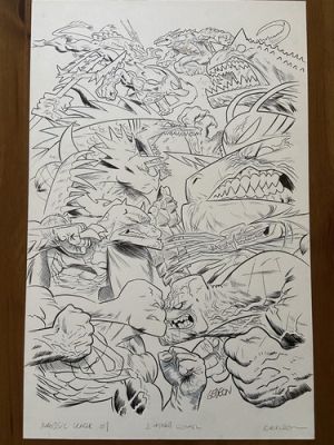 Jurassic League Issue 1 Second Printing Cover Original Art By Juan Gedeon 11x17 | eBay US (Buy It Now)