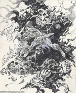 Alex Nino - Original Pin Up Art for Savage Sword of Conan #228 (Marvel, 1994). Production notes on the back of - | Heritage