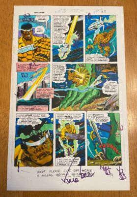 THING of FF luke cage power man MARVEL 2 IN ONE #13 comic ART color guide | eBay US (Buy It Now)