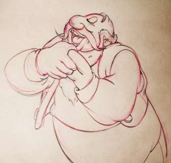 Disney Studios - Original Production Drawing - Stromboli - Pinocchio (1940) | Catawiki