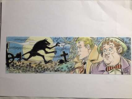 Paape, Eddy | Dessin original en couleurs pour un marque page  - Jean Valhardi | Catawiki