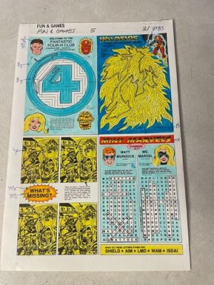 FANTASTIC FOUR DR DOOM MS MARVEL WILDFIRE art original comic color guide 1980 | eBay US (Buy It Now)