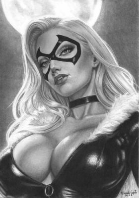 Black Cat (09"x12") Original Art by Eduardo Copatti - Ed Benes Studio | eBay US