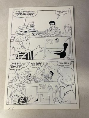 DENNIS THE MENACE #144 original comic art HALF SPLASH 1976 BATTLESHIP NAVY | eBay US (Buy It Now)