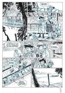 Cauuet - Planche originale 24 LES VIEUX FOURNEAUX Tome 6 L‘oreille bouchée