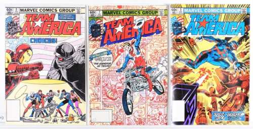 3PC Marvel Team America #3 #7 #9 Cover Color Guide | Bruneau & Co. Auctioneers