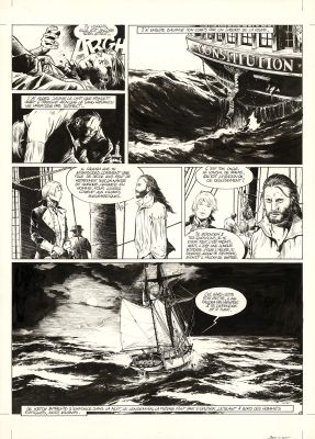 Franck Bonnet | USS Constitution - Livre II - Il y a deux justices en mer, celle des gradés et celle des sans grades (T.2) - Planche originale n°27 | Daniel Maghen