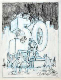 Eisner, Will (1917 -... | The Spirit, crayonné de couverture "50". Crayon bleu... | Coutau Bégarie