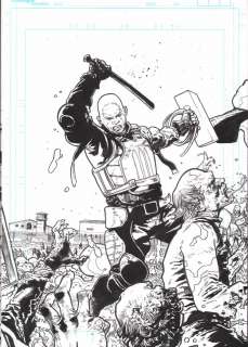 Andrei Bressan – Walking Dead Deluxe 25 Cover – Charlie Adlard – Robert Kirkman